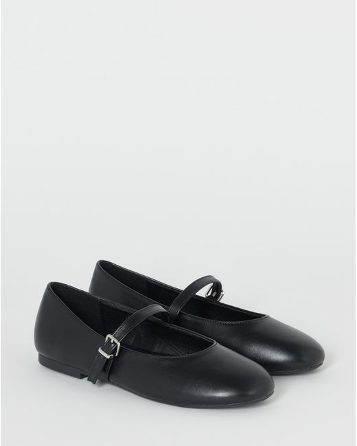 Simply Be Blue Mary Jane Ballerina Extra Wide Fit