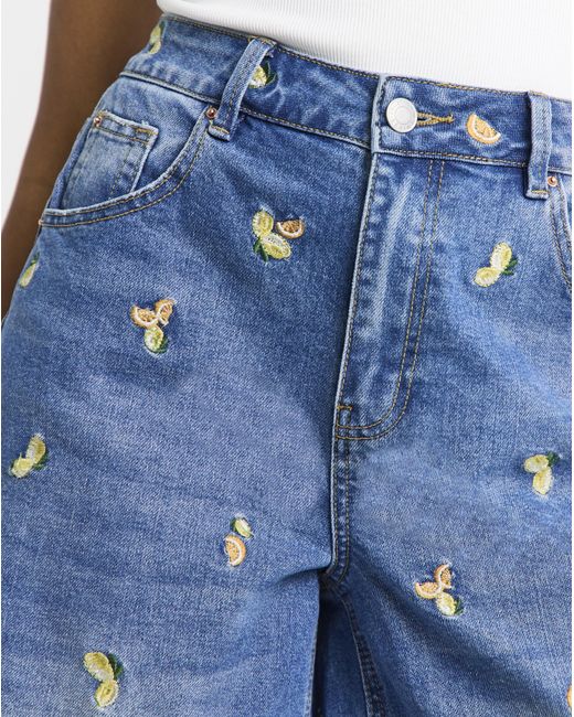 Simply Be Blue Fruit Bermuda Short