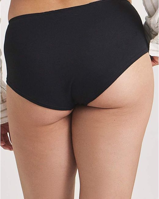 Pretty Secrets Black 4 Pack Value Cotton Shorts
