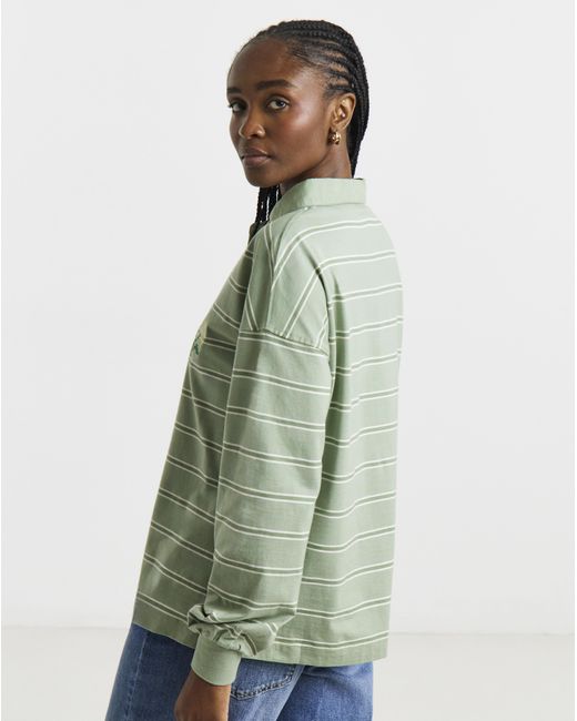 Simply Be Green Long Sleeve Polo Top