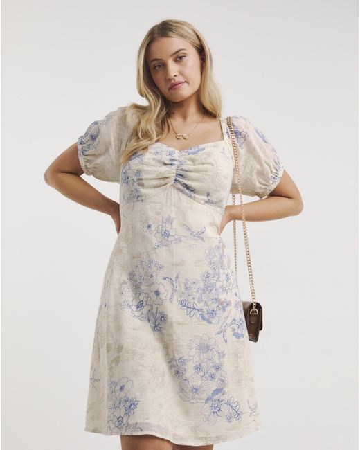 Simply Be Natural Linen Look Tea Dress