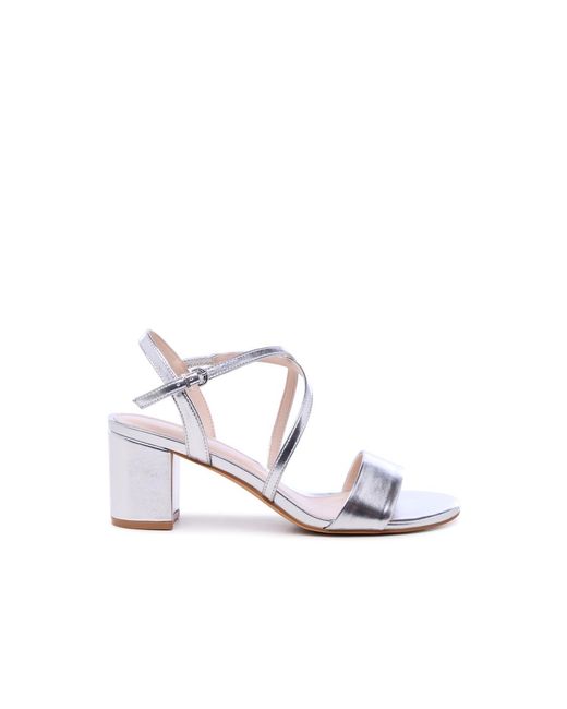 Paradox London White Honeysilk Wide Fit Sandal