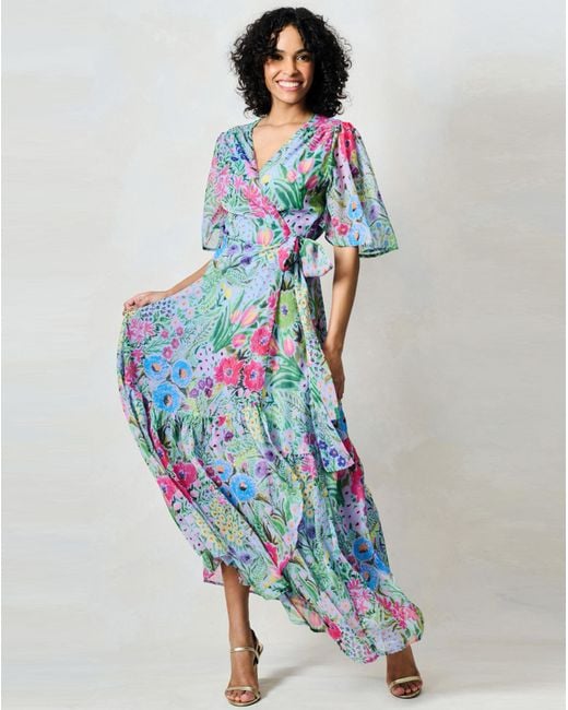 Hope & Ivy Blue Ember Dress