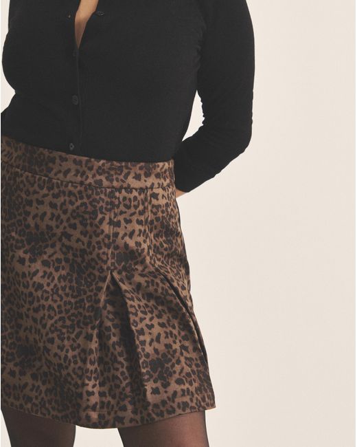Simply Be Natural Suedette Pleated Mini Skirt