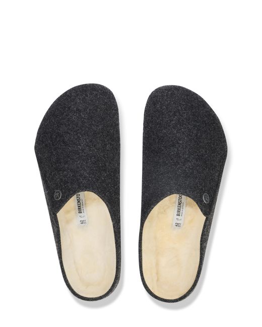 Birkenstock Black Zermatt Shearling Wool Felt