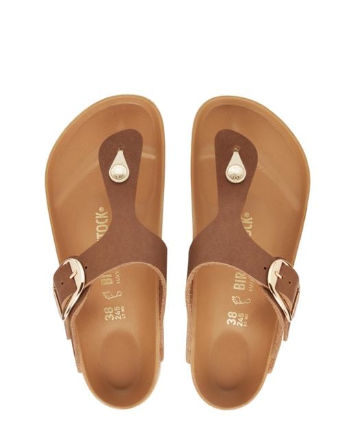Birkenstock Brown Gizeh Lea Buckle Sandals