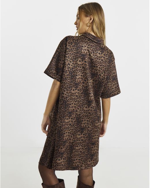Simply Be Brown Suedette Shift Dress