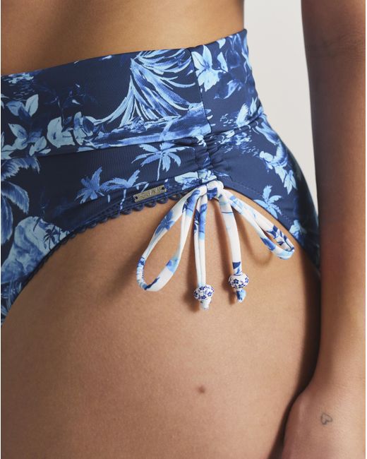Figleaves Blue Lisbon Bikini Bottoms