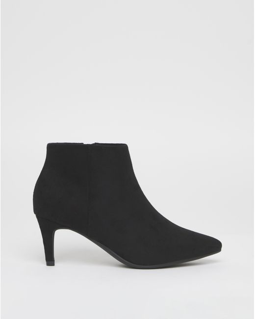 JD Williams White Kitten Heel Pointed Toe Ankle Boot E