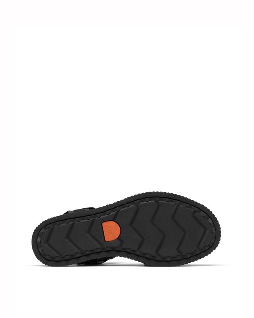 Sorel Black Ona Ave Ankle Strap Flat Sandal