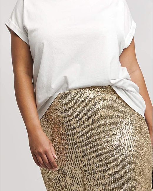 Simply Be Natural Sequin Mini Skirt
