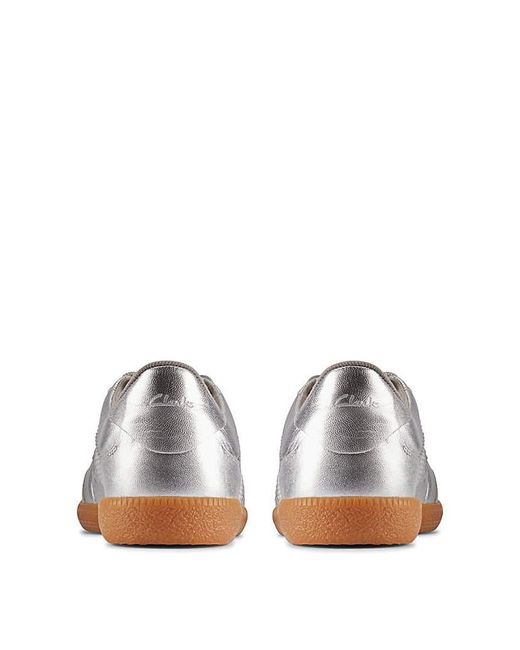 Clarks White Stara Combi Trainers