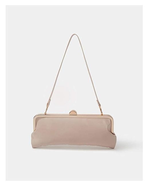 Accessorize Natural Clip Frame Clutch Bag