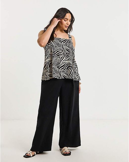 Simply Be Black Square Neck Cami