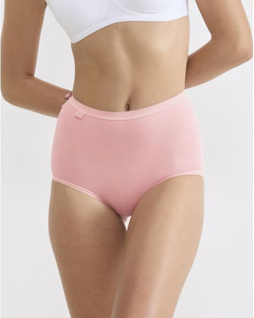 Sloggi Pink 6Pk Basic Maxi Briefs Multi