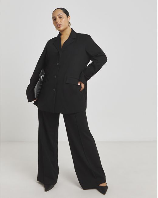 Simply Be Black Premium Ponte Blazer