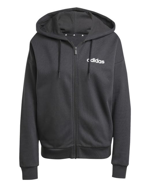 Adidas Black Linear French Terry Hoodie