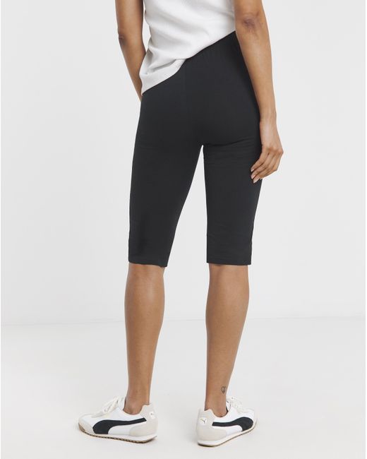 Simply Be Blue Knee Length Cotton Cycling Short
