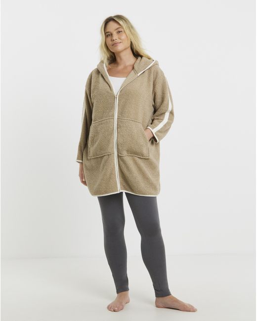 Pretty Secrets Natural Zip Fleece Cardigan