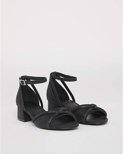 JD Williams Blue Diamante Two Part Heel Wide