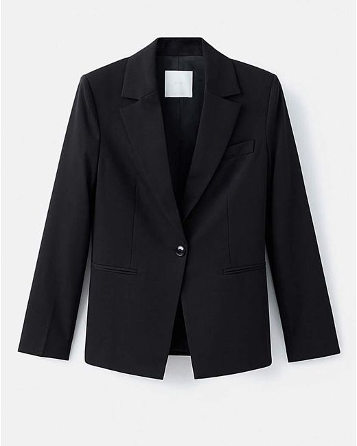 Mango Blue Fitted Blazer