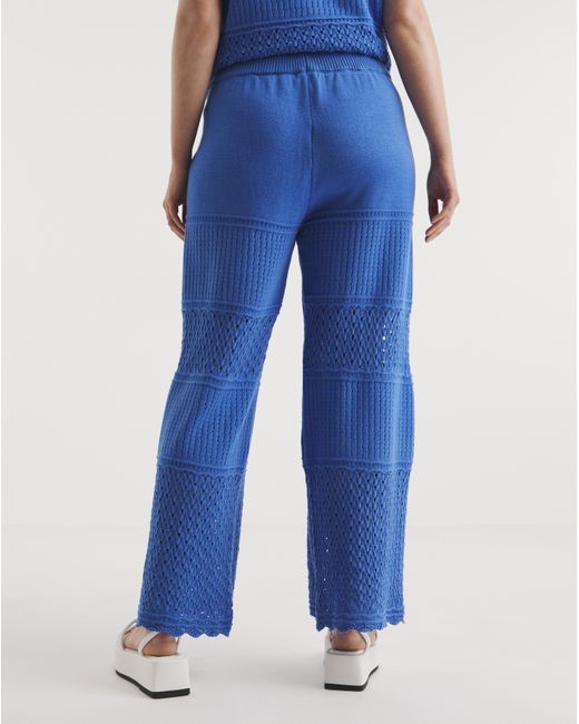 Simply Be Blue Crochet Trouser Co-Ord