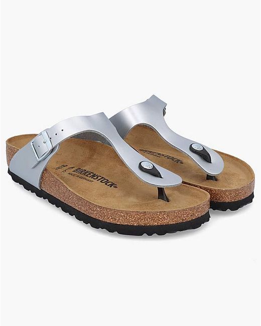 Birkenstock White Gizeh Toe Post Sandals