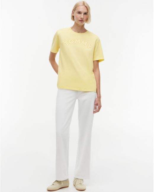Tommy Hilfiger Yellow Relaxed Varsity Tee
