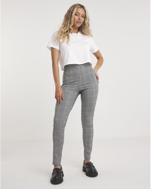 Simply Be White High Waisted Skinny Trousers