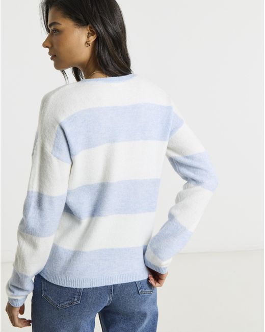 Simply Be Blue V-Neck Jumper