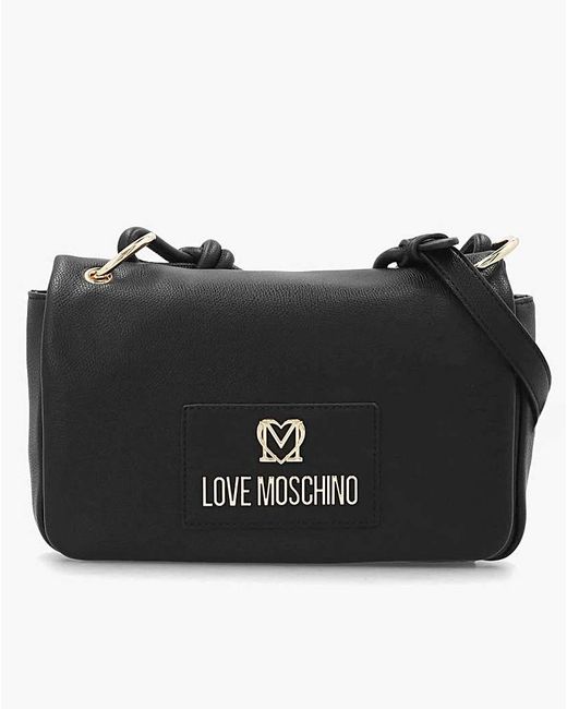 Love Moschino Black Cord Trick Shoulder Bag