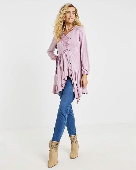 Joe Browns Purple Exquisite Embroidered Tunic