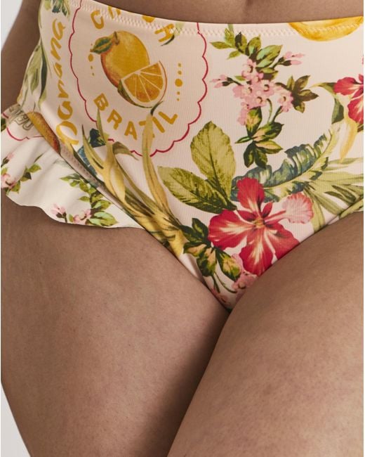 Figleaves White Frill Bikini Bottoms