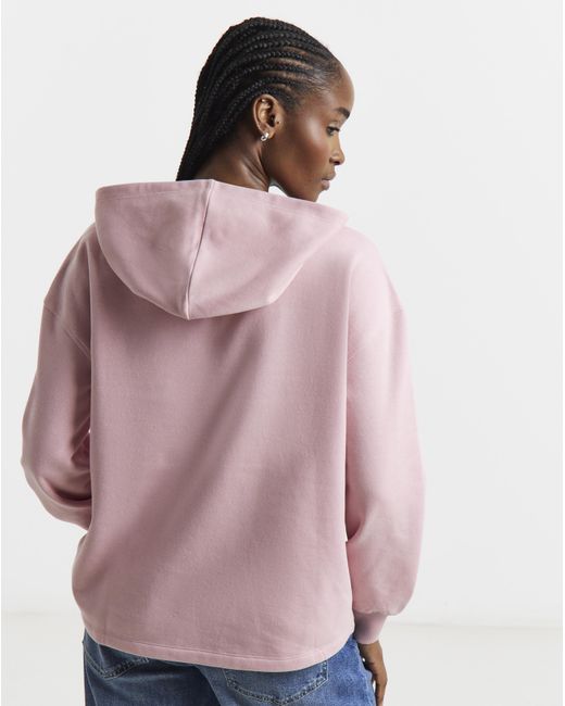 Simply Be Pink V Neck Hoodie
