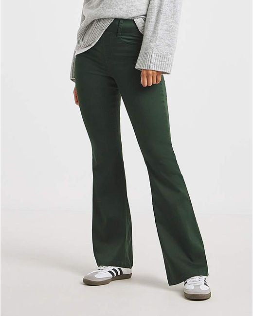 Simply Be Green Flare Leg Jegging