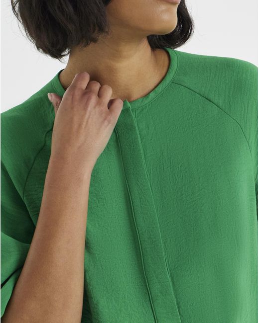 Simply Be Green Bubble Sleeve Top