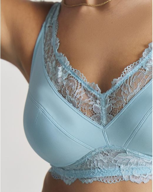 Pretty Secrets Blue Ella Full Cup Non Wired Bra