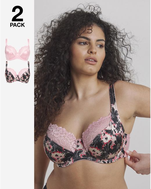 Pretty Secrets Multicolor 2 Pack Laura Full Cup Wired Bras
