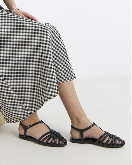 Simply Be Black Woven Fisherman Shoes Extra Wide Fit