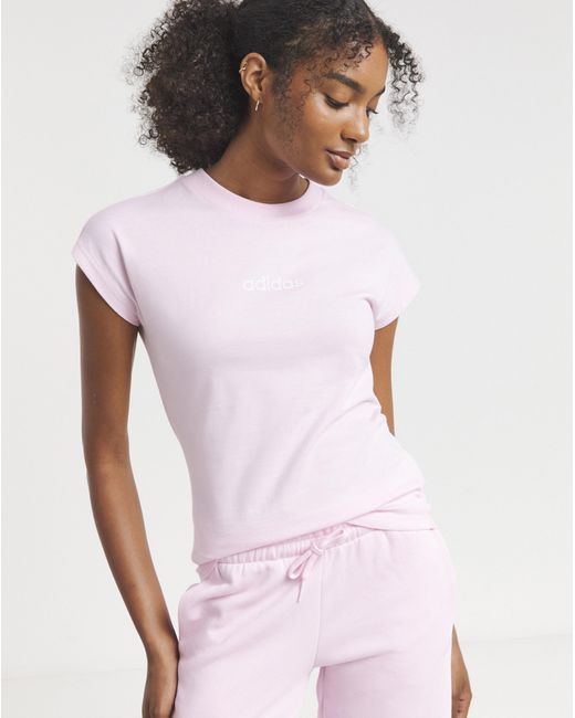 Adidas White Essentials Linear T-Shirt
