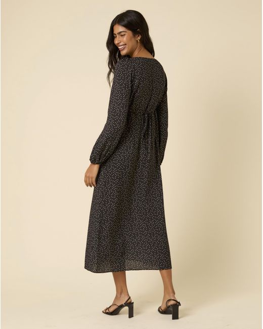 Nobody's Child Black Kennedy Spot Midi Dress