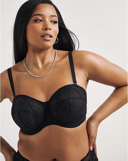 Goddess Black Verity Strapless Wired Bra