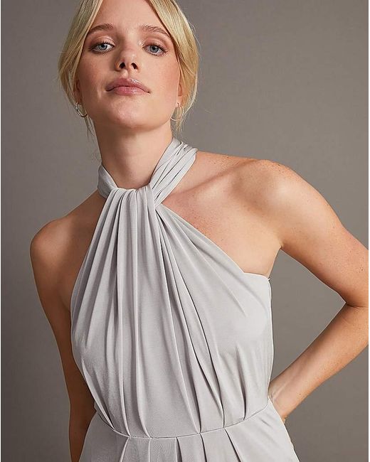 Monsoon Gray Thea Twist Me Tie Me Maxi Dress