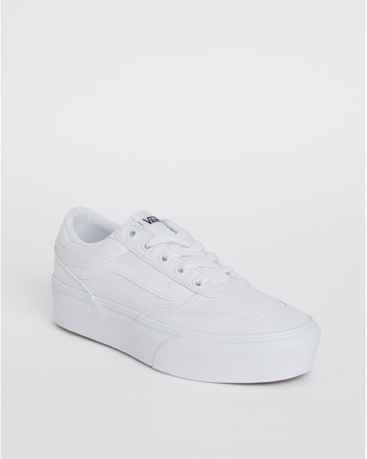 Vans White Brooklyn Platform Trainers