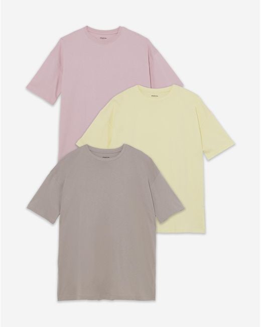 Simply Be Natural Pack Of 3 Boyfriend T- Shirts