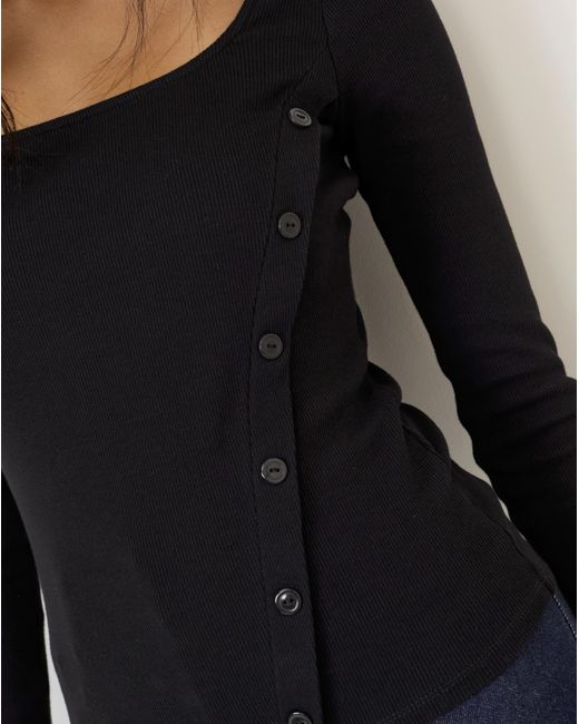 Nobody's Child Blue Nc Square Neck Top