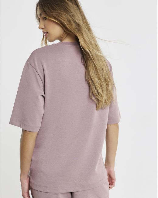 Sweaty Betty Purple Cotton Longline T-Shirt