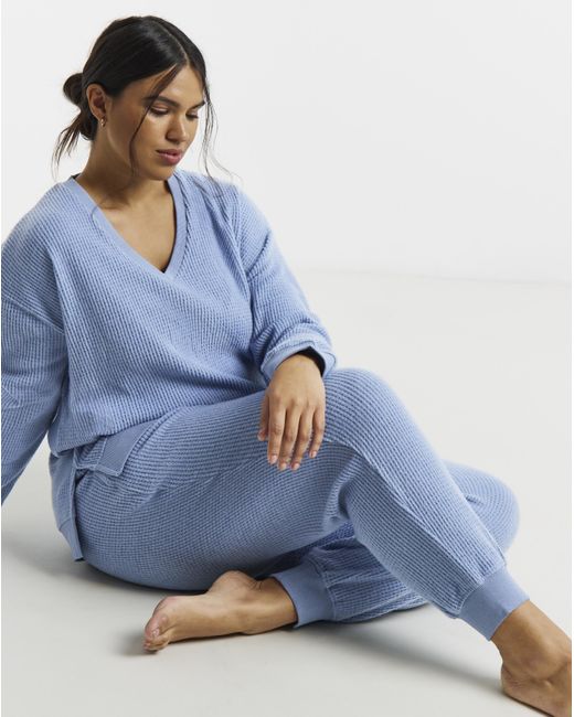 Pretty Secrets Blue Waffle Lounge Set