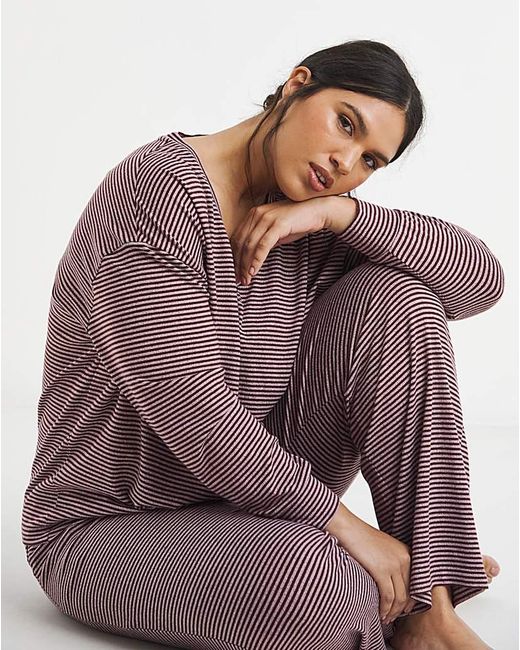 Pretty Secrets Purple Soft Knit Lounge Set