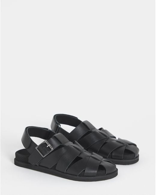 JD Williams Black Fisherman Stlye Mule Wide